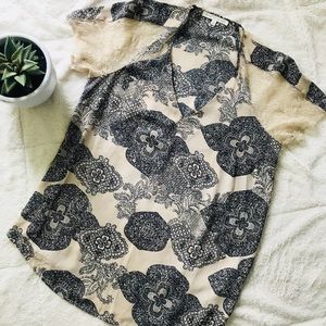 Daniel Rainn Lace Shoulder Blouse